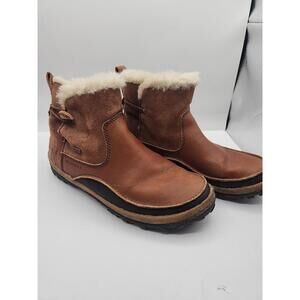 Merrell Womens Tremblant Pull On Polar Winter Boots Brown Leather Fur Ankle Sz 9
